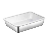 Poule de pâtisserie en acier inoxydable avec couvercle Rectangle Pane à gâteau lourde lavage las de rangement lave-vaisselle rangement sécurisé