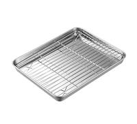 Poule de rôti non-bâton Plateau rôtissage en étain en acier inoxydable Rack Rack Roaster Four, poêle rôti, cuisinière