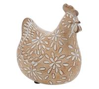 Atmosphera - Statuette Poule Linda Beige h20cm