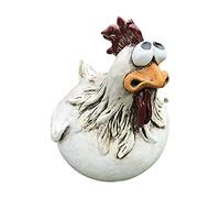 Poule Decorative Jardin, Statues de Jardin drôle Extérieur Fée Jardin Décoration, Poulet en Résine Drôle Décoration de Jardin en Forme de Poule Figurine Animaux Sculptures (B)