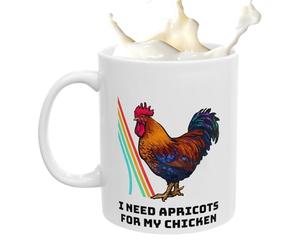 Poule drôle de café en céramique de 350 ml pour boissons - Mug à café avec motif coq - Convient pour la pause du soir, le travail au bureau, les voyages, la maison, les fêtes en cuisine, le matin