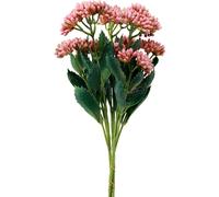 Poule grasse artificielle Sedum poivre des murailles rose 47cm Trio, Fleur artificielle en floraison Décoration