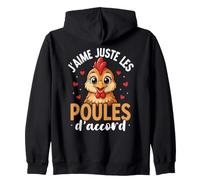 Poule Mignonne Kawaii Amoureuse Basse Cour Sweat à Capuche