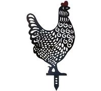 Poule - NORTENE - Cokot Tonka - Silhouette décorative à planter - L 35 x H 64 cm - Noir