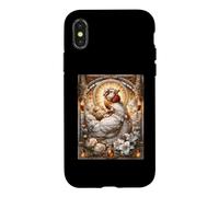 Poule Poule Coq Coquette Catholique Sacrée Vintage Kitsch Coque pour iPhone X/XS
