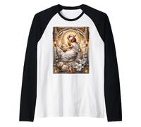 Poule Poule Coq Coquette Catholique Sacrée Vintage Kitsch Manche Raglan