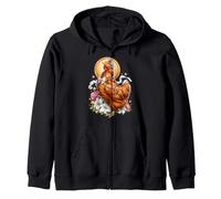 Poule Poule Coq Coquette Catholique Sacrée Vintage Kitsch Sweat à Capuche