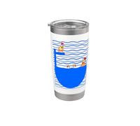 Poule Poulets Rigolotes Poulailler Natation Plongée Plongeon Gobelet isotherme en acier inoxydable double paroi