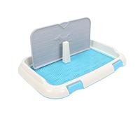 Pouleau de Tampon de Chiot, Plateau Pot Chien pour Chien Pipy Pee Pava Pied Pet Potty Dog Training Pays Floor with Wall Cover Dog Boîte à Litière pour Petite et Moyenne Taille (Blue)