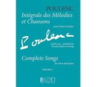 Poulenc Francis - Integrale Des Melodies Et Chansons Vol.1 (Publiees Par Dse) - Voix/Piano G