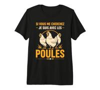 Poules Illustration Simple Si Vous Me Cherchez Citation T-Shirt Haut de Gamme
