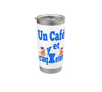 Poules Poulets Caqueter Cafetière de Moka Café Espresso Gobelet isotherme en acier inoxydable double paroi
