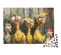 Poulet 1000 Pièces Crazy Poulet Crowd Puzzle Adulte Impression HD Anti-Stress pour S'amuser pour Débutants pour Collectionner Édition Limitée 52x38cm/1000pcs