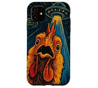 Poulet à Selfie drôle de Coq de Poulet avec OVNIS Coque pour iPhone 11