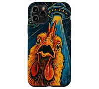 Poulet à Selfie drôle de Coq de Poulet avec OVNIS Coque pour iPhone 11 Pro
