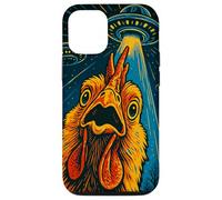 Poulet à Selfie drôle de Coq de Poulet avec OVNIS Coque pour iPhone 12/12 Pro