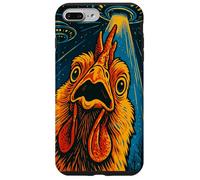 Poulet à Selfie drôle de Coq de Poulet avec OVNIS Coque pour iPhone 7 Plus/8 Plus
