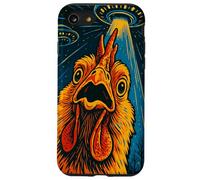Poulet à Selfie drôle de Coq de Poulet avec OVNIS Coque pour iPhone SE (2020) / 7/8