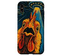 Poulet à Selfie drôle de Coq de Poulet avec OVNIS Coque pour iPhone XS Max