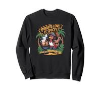Poulet Barbecue épicé Pirates Love It Pirate Dad Funny Sweatshirt