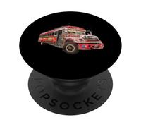 Poulet Bus Guatemala Quetzal Guate Tikal Maya Antigua 502 PopSockets PopGrip Adhésif