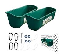 Poulet d'alimentation à proximité | 2 pièces Mangeoire de grande capacité et buteur pour poulet : conteneur d'alimentation de montage polyvalent pour bétail avec clips pour canard, cerf, moutons