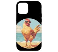 Poulet d'été au soleil pour les amateurs de costumes de plage Coque pour iPhone 12/12 Pro