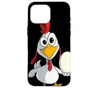 Poulet drôle avec Un œuf Coque pour iPhone 16 Pro Max