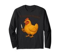 Poulet drôle, J'Ai Besoin de Snacks, Animal, Maman, Papa Manche Longue