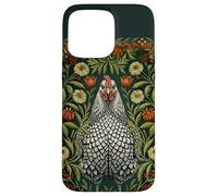 Poulet élégant Style Floral William Morris Coque pour iPhone 15 Pro Max