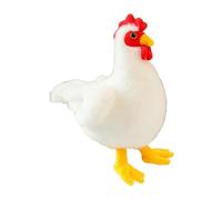 Poulet en peluche réaliste - de poulet HàHN blanche douce, mignonne figurine d'animaux comme cadeau pour , jouet anti-stress, décoration de la maison, cadeau d'anniversaire pour salon