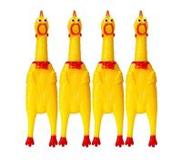Poulet En Plastique Jaune 4 Pièces, Jouet Pour Chien, Cri De Désespoir De Poulet, Cri De Trompette De Poulet, Jouet De Désinfection Créatif