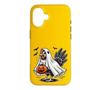 Poulet frissonnant Halloween fantôme Coq Tour ou friandise Coque pour iPhone 16
