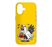 Poulet frissonnant Halloween fantôme Coq Tour ou friandise Coque pour iPhone 17