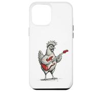 Poulet Jouant de la Guitare Rock & Roll Poulets Rocker Coque pour iPhone 12 Pro Max