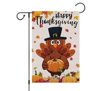Poulet Joyeuses Fête De Thanksgiving Citrouilles Thanksgiving Drapeaux De Jardin 30X45Cm Bannières Suspendre Durable Bannière Cour Pour Chambres Fêtes Dortoirs