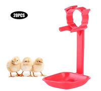 Poulet Mamelon Buveur Tasses Waterer Suspendu Tasse Eau Potable Outil Ferme Fournitures Rouge 20PCS