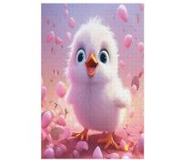 Poulet Mignon Puzzles en Bois 1000 Pièces pour Adultes, Poster Jigsaw Puzzle, Design Unique Jouet Éducatif pour Adolescents Et Enfants Idée Cadeau （78×53cm）