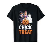Poulet ou gâter Halloween Witch Spooky Chicken Farmers T-Shirt