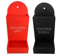 Poulet Oyster and Grit Feeder Chicken Pas d'accessoires de coopérative de déchets (Set C)