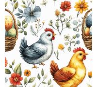 Poulet Panier Œufs Papier Adhesif Meuble Plante Fleur Mat Papier Peint Mural Film Autocollant Wallpaper Rouleau Impermeable Stickers Collant Décoration pour Cuisine Tables Armoires Mur 0.4X3 M