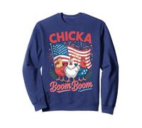 Poulet patriotique Chicka Boom Boom Funny du 4 juillet Sweatshirt