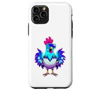 Poulet Portant des Lunettes de Soleil drôle Farm Gamer Tag Coq Coque pour iPhone 11 Pro