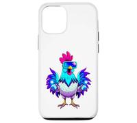 Poulet Portant des Lunettes de Soleil drôle Farm Gamer Tag Coq Coque pour iPhone 12/12 Pro