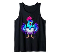 Poulet Portant des Lunettes de Soleil drôle Farm Gamer Tag Coq Débardeur