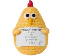 Poulet Positif© | Cadeau Pâques | Idee Drole & Fun | Anniversaire Garcon Fille | Fete Ami | Surprise Collegue | Crochet Motivation | Gadget Insolite | Jouet Comique | Objet Rigolo | Deco Table Paques