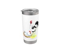 Poulet, poulets, volaille, fermier, œuf, animal de compagnie Gobelet isotherme en acier inoxydable double paroi