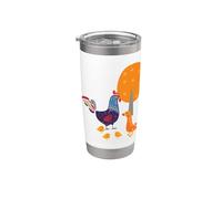 Poulet, poulets, volaille, fermier, œuf, animal de compagnie Gobelet isotherme en acier inoxydable double paroi