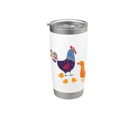 Poulet, poulets, volaille, fermier, œuf, animal de compagnie Gobelet isotherme en acier inoxydable double paroi