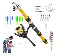 Poulet pour - Tige De Fusion Compacte, Kit De Poisson Junior | Équipement De Voyage pour Les Apprendre L'action Bobine, L'Aventure pour Capture De Quai, La Pratique Simple